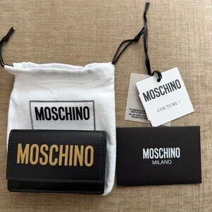 Moschino Couture Mini Bifold Leather Wallet